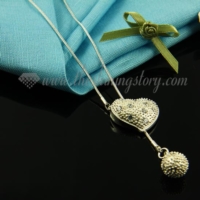 925 sterling silver plated heart pendant toggle necklaces jewelry