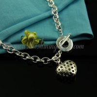 925 sterling silver plated heart toggle necklaces jewelry