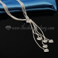 925 sterling silver plated tassel toggle necklaces jewelry