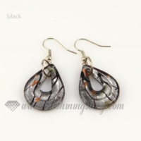 Murano lampwork glass earrings