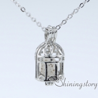 bird cage essential oil locket wholesale pearl cage pendant lava rock essential oil jewelry diffuser charms wholesale diffuser necklace