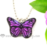 butterfly handmade dichroic glass necklaces pendants jewelry