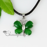 butterfly semi precious stone jade agate necklaces with pendantsjewelry
