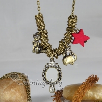 cosmetic mirror antique long chain pendants necklaces