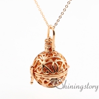 crown openwork diffuser necklace perfume lockets wholesale lockets necklaces perfume pendant metal volcanic stone
