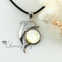 dolphin yellow oyster sea shell mother of pearl pendant necklace