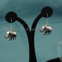 elephant 925 sterling silver plated dangle earrings jewelry