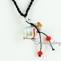 empty small glass vial necklace pendants vintage perfume bottle pendant necklace wholesale supplier italian murano glass swirled jewelry hand blown
