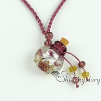 essential oil diffuser necklace empty small glass vial necklace pendants wholesale supplier italian murano glass foil jewelry