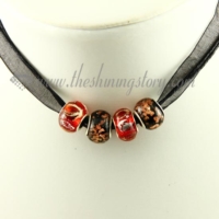 european charms necklaces with murano glass beads