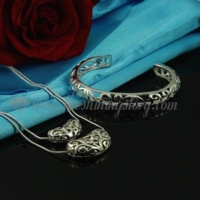 filigree necklaces and bangles bracelets jewelry sets