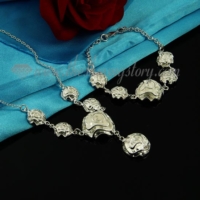 flower rose necklaces and bracelets jewelry sets