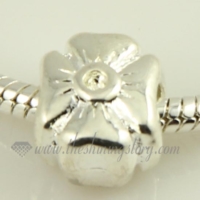 flower silver plated european beads charms fit for bracelets