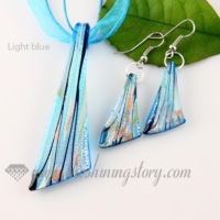 foil venetian murano glass pendants and earrings jewelry