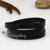genuine leather three layer triple layer snap wrap bracelets