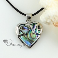 heart valentine's day love rainbow abalonesea shell mother of pearl rhinestone pendants for necklaces