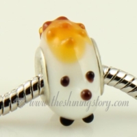 hedgehog murano glass beads for fit charms bracelets