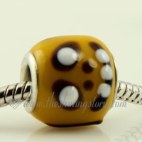 lampwork glass large hole beads for fit charms bracelets
