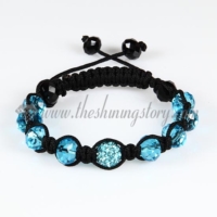 macrame disco ball pave beads crystal bracelets jewelry armband