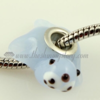 murano glass animal large hole beads for fit charms bracelets
