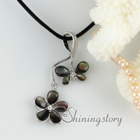rainbow white pink abalone oyster sea shell necklaces rhinestone flower butterfly pendants mop jewellery