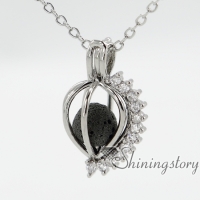 rhinestone diffuser necklace heart shaped locket large locket necklace special lockets