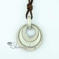 round genuine leather copper necklaces with pendants