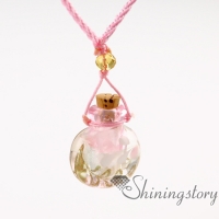 small perfume bottles lampwork glass aromatherapy pendants
