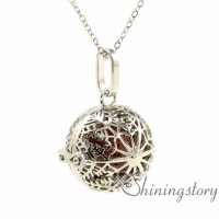 snowflake ball openwork aromatherapy necklace aromatherapy jewelry wholesale make your own oil diffuser aromatherapy necklace diffuser pendant