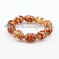 stretch swirled lampwork murano glass beads bracelets jewelry