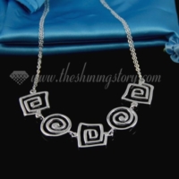 swirled 925 sterling silver plated necklaces jewelry