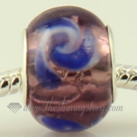 swirled lampwork glass beads for fit charms bracelets