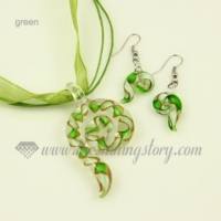 swirled venetian murano glass pendants and earrings jewelry