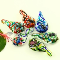 teardrop frog lampwork murano glass necklaces pendants jewelry