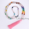 7 chakra jewelry meditation beads prayer bead store tassel necklace wholesale yoga jewelry design D