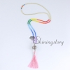 7 chakra necklace aromatherapy necklace beaded tassel necklaces diffuser necklace essential oil necklace design C