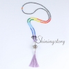 7 chakra necklace aromatherapy necklace beaded tassel necklaces diffuser necklace essential oil necklace design D