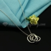 925 sterling silver plated interlock pendant necklaces jewelry silver