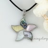 abalone oyster sea shell necklaces rainbow white pink yellow flower pendants mop jewellery design E