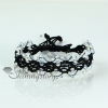 adjustable friendship drawstring wrap bracelets crystal beads crystal beaded macrame bracelet jewelry design E