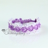 adjustable friendship drawstring wrap bracelets crystal beads crystal beaded macrame bracelet jewelry design F