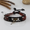 adjustable key genuine leather charm bracelets unisex design A