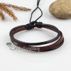 adjustable triple leather bracelets for men and women design B