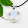 angle water drop amethyst glass opal semi precious stone necklaces pendants design A