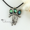 animal owl bird panda lizard rainbow abalone sea shell mother of pearl rhinestone pendants for necklaces design A
