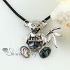 animal owl bird panda lizard rainbow abalone sea shell mother of pearl rhinestone pendants for necklaces design B