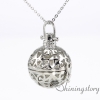 ball necklace locket scented necklace small locket essential oil pendants wholesale metal volcanic stone openwork necklaces design D