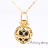 ball oil diffuser necklace essential oil diffusers wholesale lockets for couples essential oil earrings metal volcanic stone openwork necklaces design B