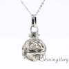 ball openwork aromatherapy necklace diffuser necklaces wholesale diffuser necklaces diffuser pendant necklaces metal volcanic stone necklaces design D