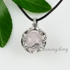 ball rose quart opal agate semi precious stone and rhinestone necklaces pendants design C